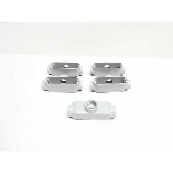 Crouse-Hinds SET OF 5 ALUMINUM 1IN CONDUIT OUTLET BODIES AND BOX T35 - main